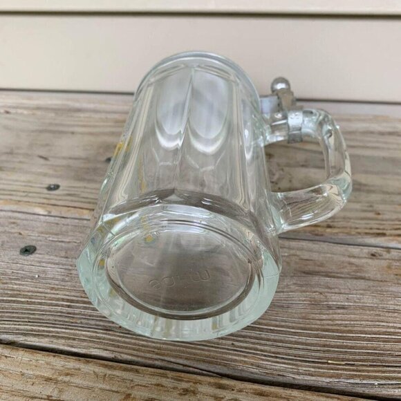 Kampendahl Lidded Beer Mug Glass & Pewter - Picture 5 of 7